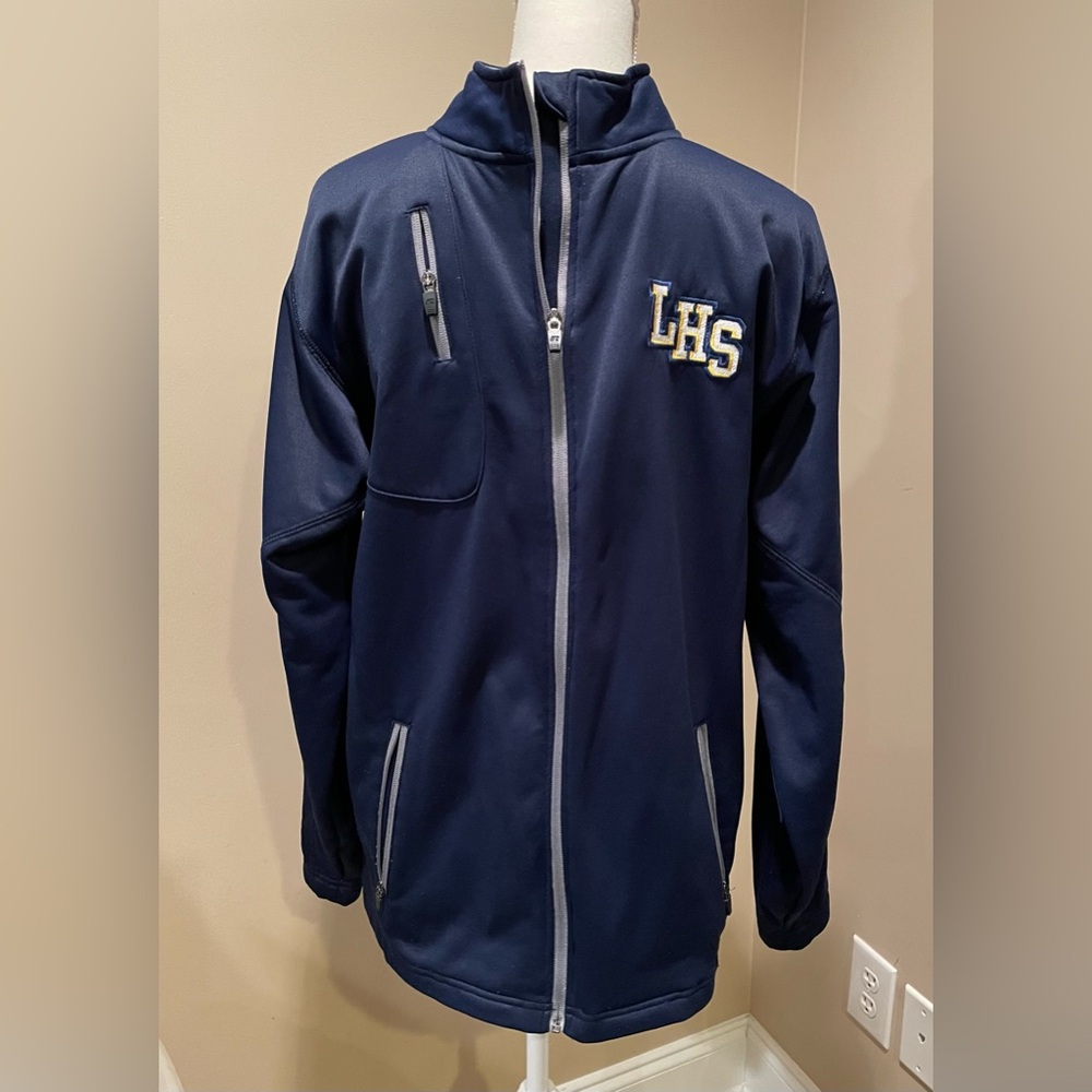 LHS Russell Athletic Jacket Dri-Power Navy Blue Soft Comfortable Flexible Size M